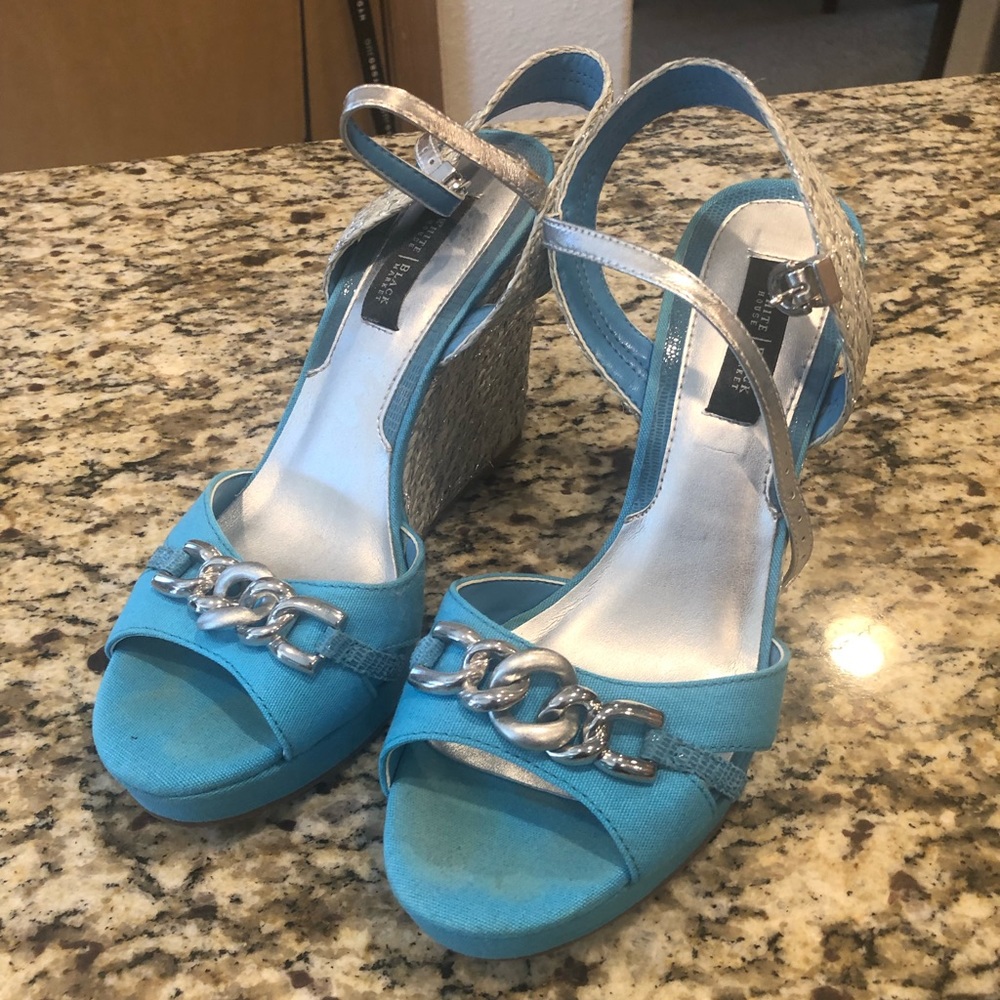 WHBM teal wedges